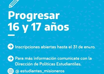Jóvenes de 16 y 17 años podrán sumarse a los 32500 beneficiarios de la Beca Progresar en la provincia