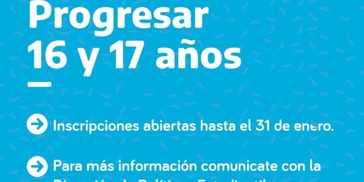 Jóvenes de 16 y 17 años podrán sumarse a los 32500 beneficiarios de la Beca Progresar en la provincia