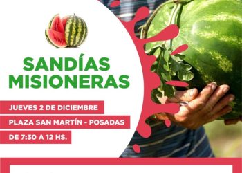 Feria de sandías en la plaza San Martín de Posadas