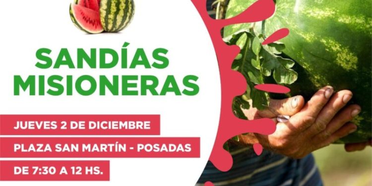 Feria de sandías en la plaza San Martín de Posadas