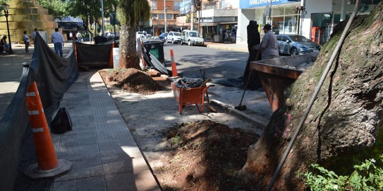 Posadas: desarrollan obras en la Plaza 9 de Julio