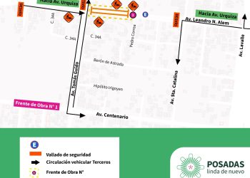 Por obras en la Avenida Alem de Posadas, estará cortada al tránsito por 15 días