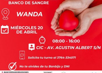 Colecta de sangre y registro de donación de médula ósea en Wanda, Oberá e Irigoyen