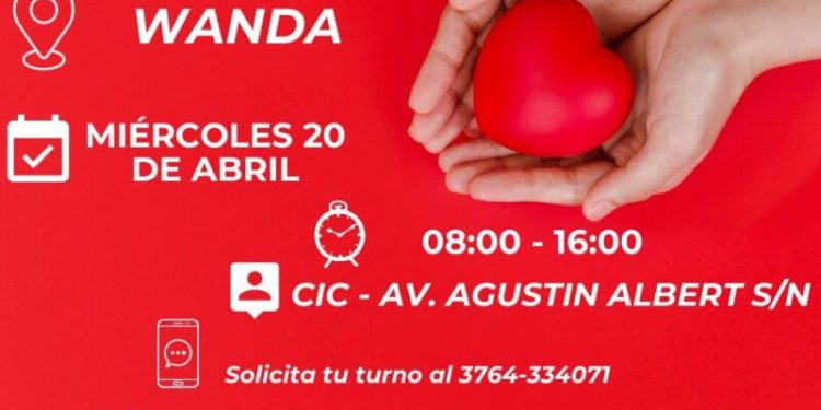 Colecta de sangre y registro de donación de médula ósea en Wanda, Oberá e Irigoyen