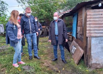 Stelatto y Arce acompañaron a las familias de Posadas afectadas por el temporal