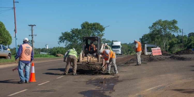 San Javier: renuevan las arterias que conectan el acceso a la localidad y el Puerto