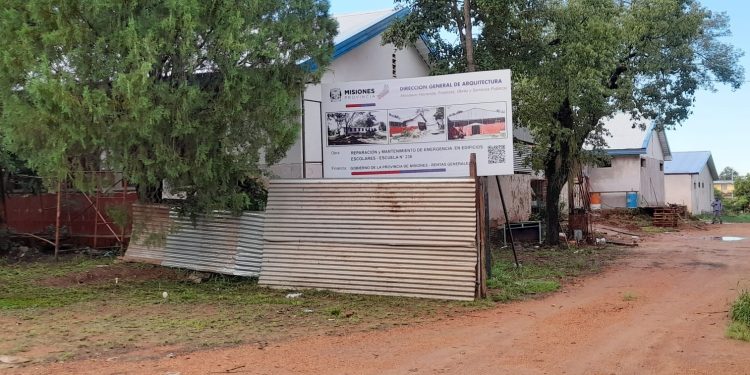 Posadas: tras intervención de la Defensoría del Pueblo retoman la obra de la Escuela 238