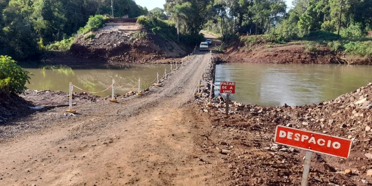 Se habilitó el paso por el puente provisorio sobre el A° Pindaytí en la ruta N° 2