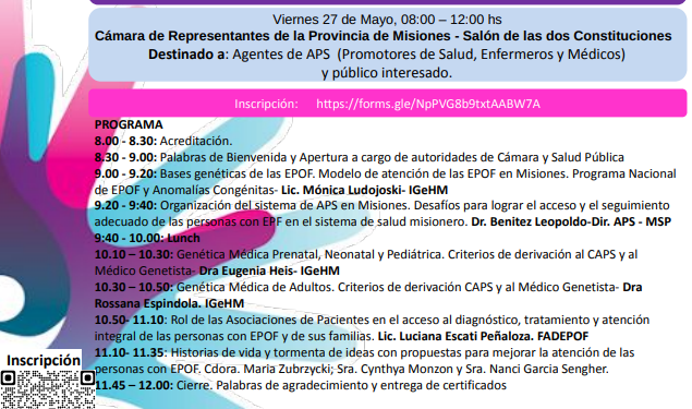 Parque de la Salud: realizarán Jornada de Enfermedades Poco Frecuentes