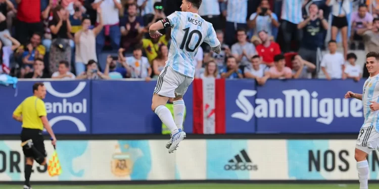 Con cinco goles de Lionel Messi, Argentina derrotó a Estonia