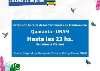 Transporte público en Posadas: se amplía el horario de las Terminales de Transferencia