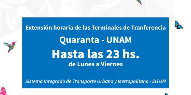 Transporte público en Posadas: se amplía el horario de las Terminales de Transferencia