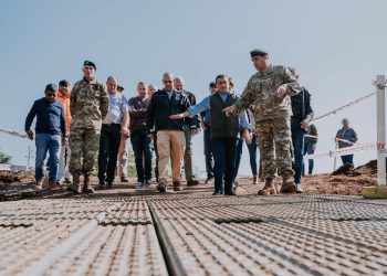 Herrera Ahuad dejó habilitado el puente provisorio sobre el arroyo Pindaytí