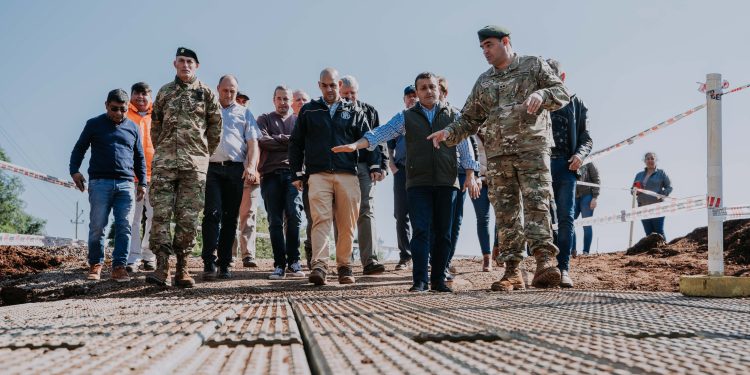 Herrera Ahuad dejó habilitado el puente provisorio sobre el arroyo Pindaytí