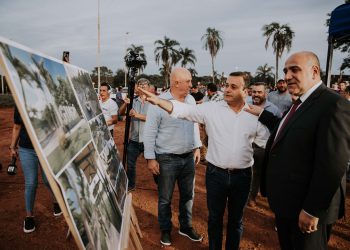 Herrera Ahuad y Manzur visitaron Puerto Iguazú para supervisar el avance de obras urbanas