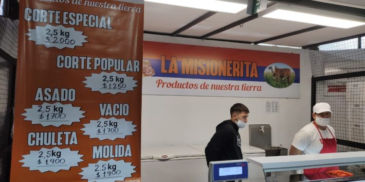 La Misionerita en el Mercado Concentrador de Posadas: carne de primera a precio solidario