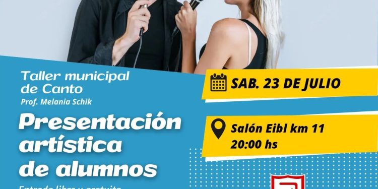 Este sábado se presentarán los alumnos del Taller de Canto Municipal de Eldorado