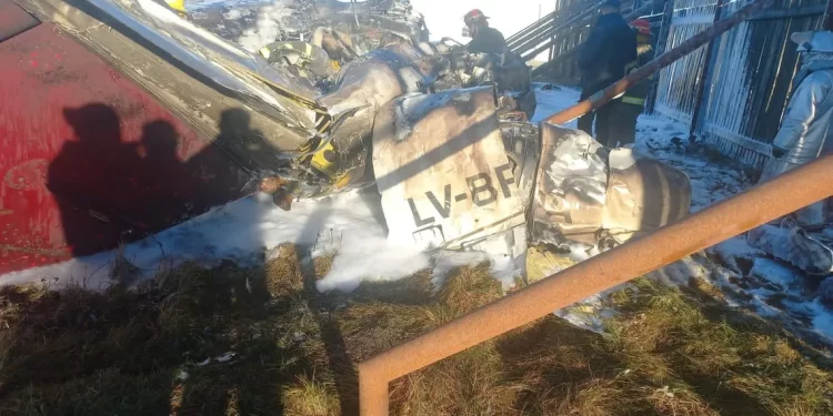 Tierra del Fuego: un avión sanitario se estrelló en el aeropuerto de Río Grande