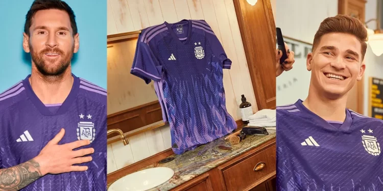 Presentaron la nueva camiseta suplente de Argentina para el Mundial de Qatar 2022