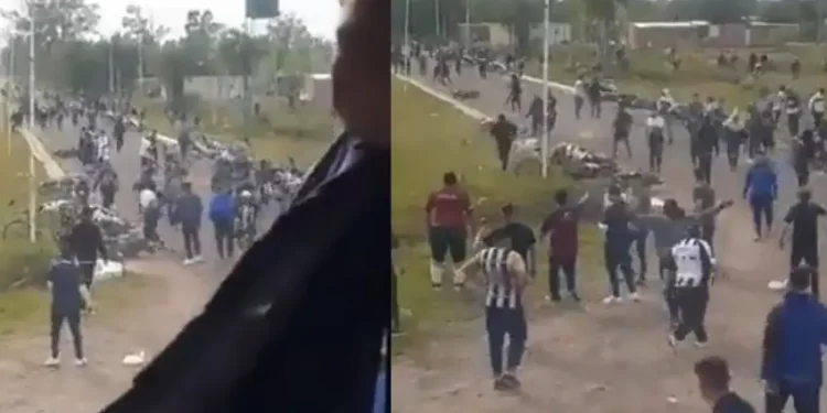 Hinchas de Talleres de Córdoba desalojaron violentamente un piquete que les impedía llegar a Chaco para ver al equipo