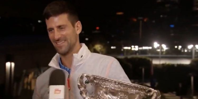 Djokovic, como un argentino más tras ganar el Abierto de Australia