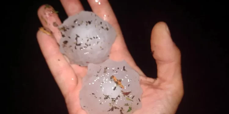 San Luis: cayeron granizos del tamaño de pelotas de tenis