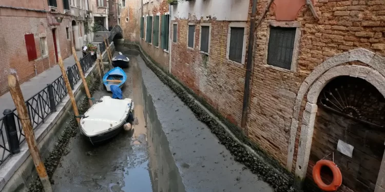 Italia: Venecia sin agua por la fuerte sequía
