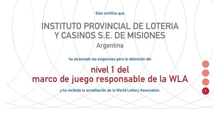 Otorgaron al IPLyC la certificación internacional en Juego Responsable