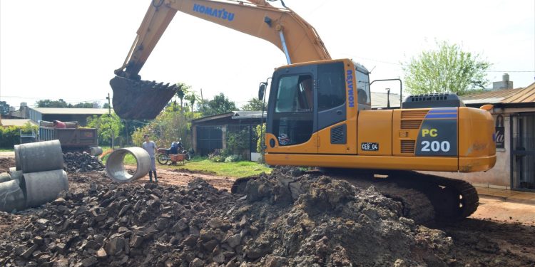 Obras hidráulicas en barrios del sur posadeño