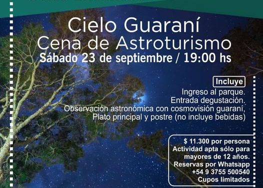 Cielo Guaraní: Cena de Astroturismo en el Parque Salto Encantado