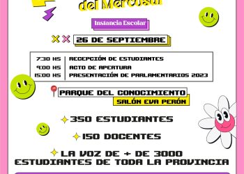 350 estudiantes se preparan para la instancia provincial del Parlamento Juvenil del Mercosur