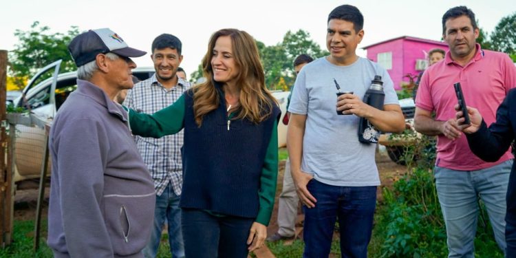 Tolosa Paz y Fernando Meza recorrieron barrios afectados por los temporales en Misiones