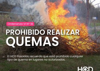 Posadas: recuerdan que está prohibido realizar quemas