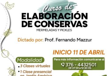 Curso de elaboración de conservas en Jardín América