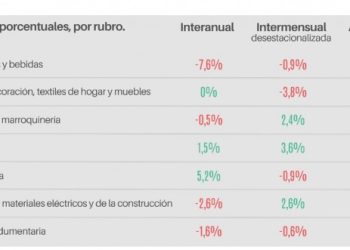 Las ventas minoristas pymes descendieron 2,9% interanual en mayo