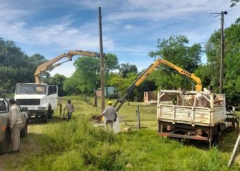 Energía de Misiones llevó a cabo trabajos en la línea de media tensión en Cerro Corá