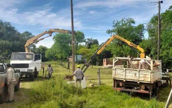 Energía de Misiones llevó a cabo trabajos en la línea de media tensión en Cerro Corá
