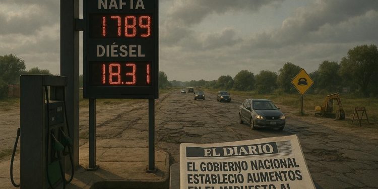 Nación sube los impuestos a los combustibles mientras las rutas se deterioran y los fondos viales se esfuman
