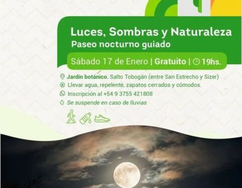 Oberá propone una caminata nocturna guiada en el Jardín Botánico