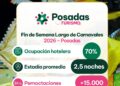 Posadas alcanzó un 70% de ocupación hotelera en el feriado de Carnaval